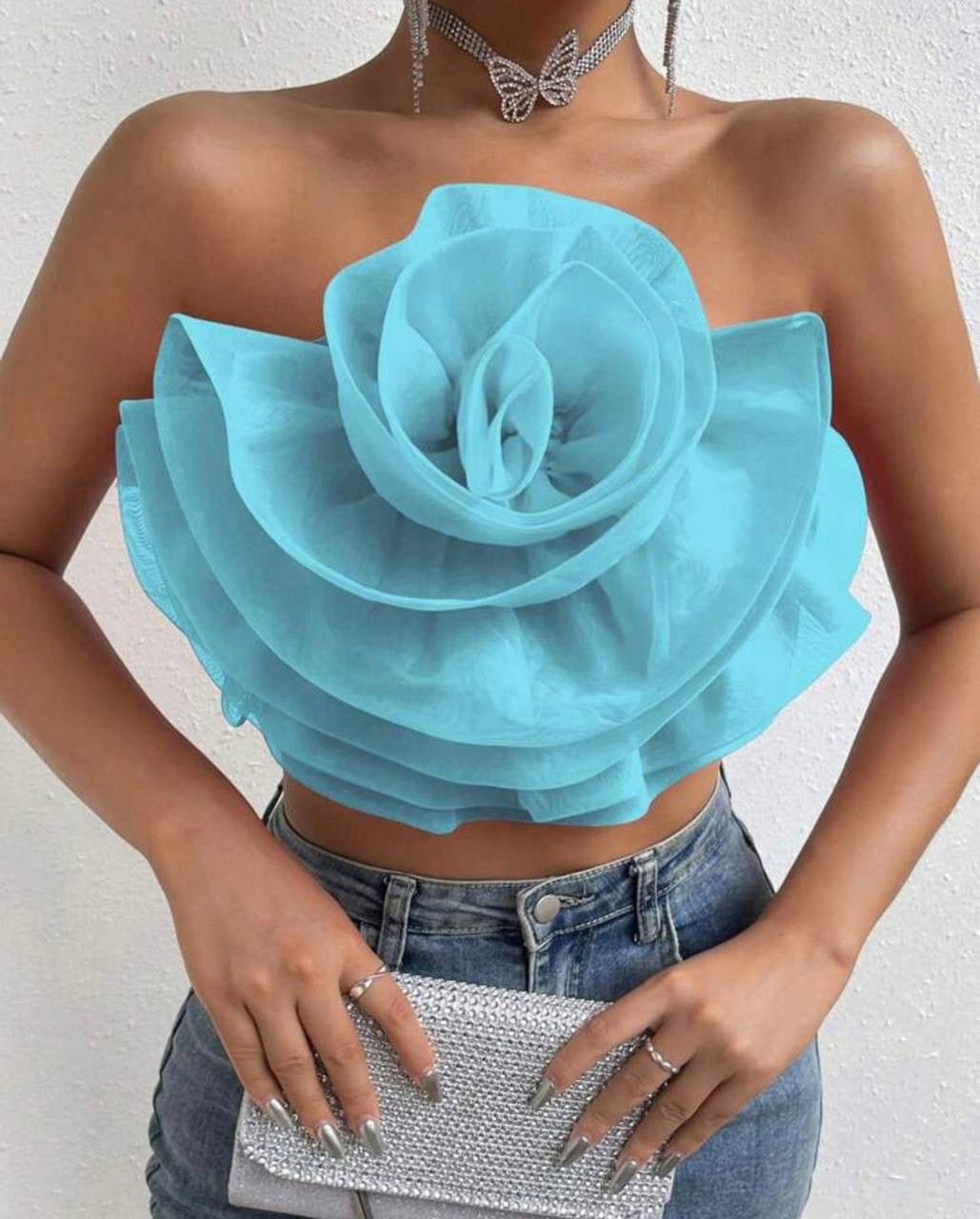 BLUSA EFECTO FLOR